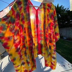 Light weight %100 rayon. Asymmetric Ruana Jacket